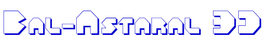 Bal-Astaral 3D font